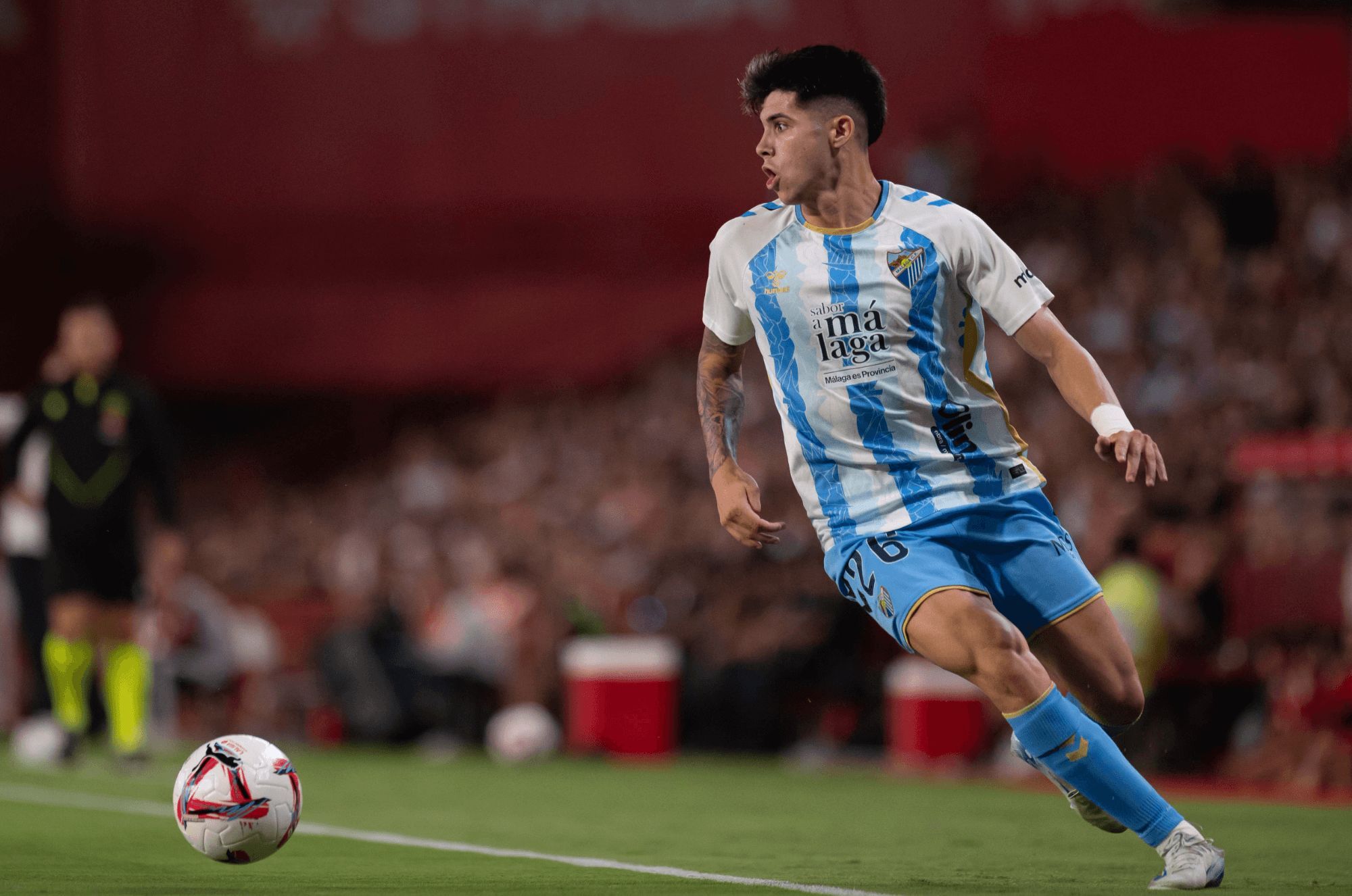  Antoñito Cordero, en un partido con el Málaga en liga.