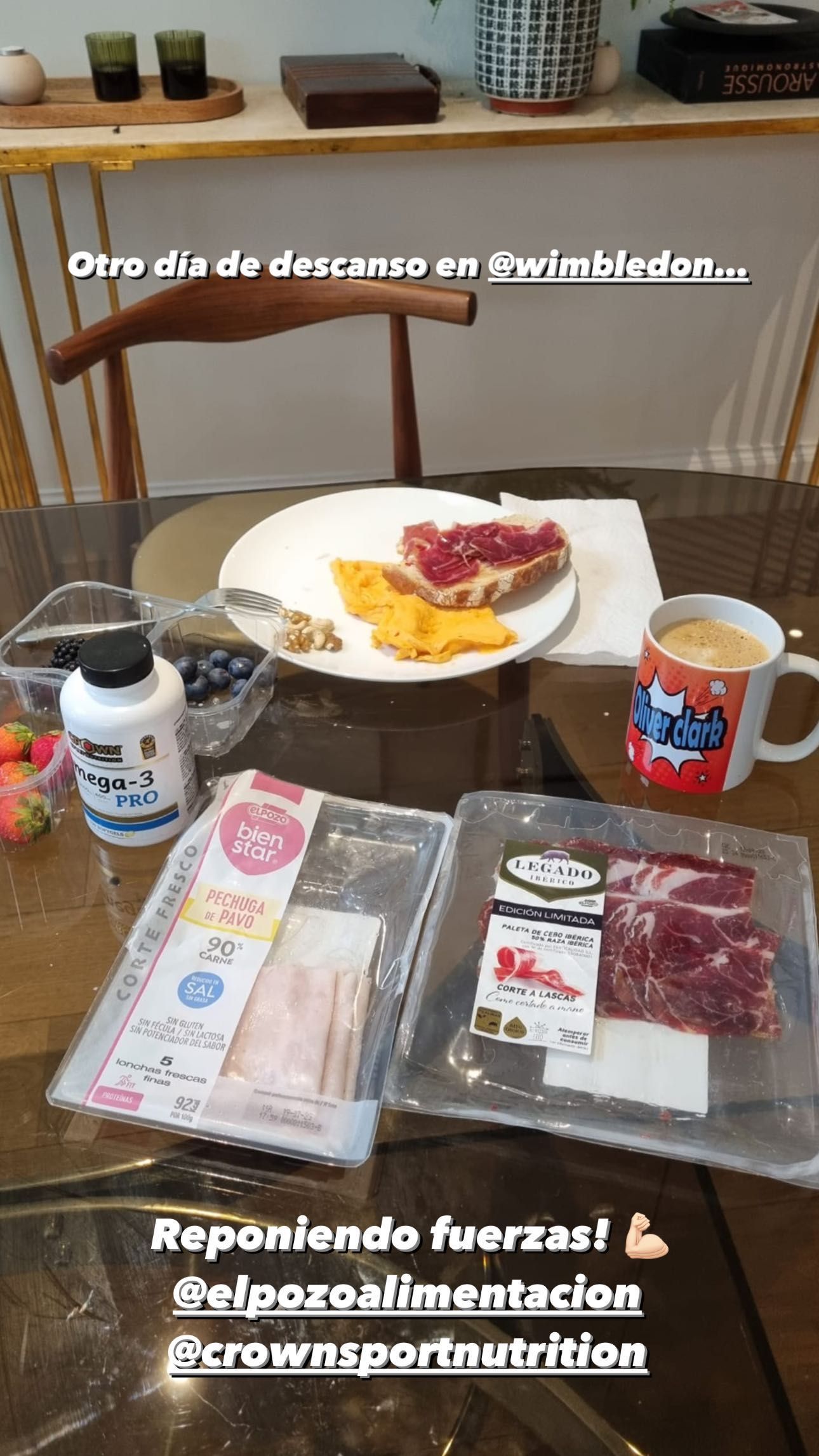  Carlos Alcaraz comparte su dieta más española en Wimbledon