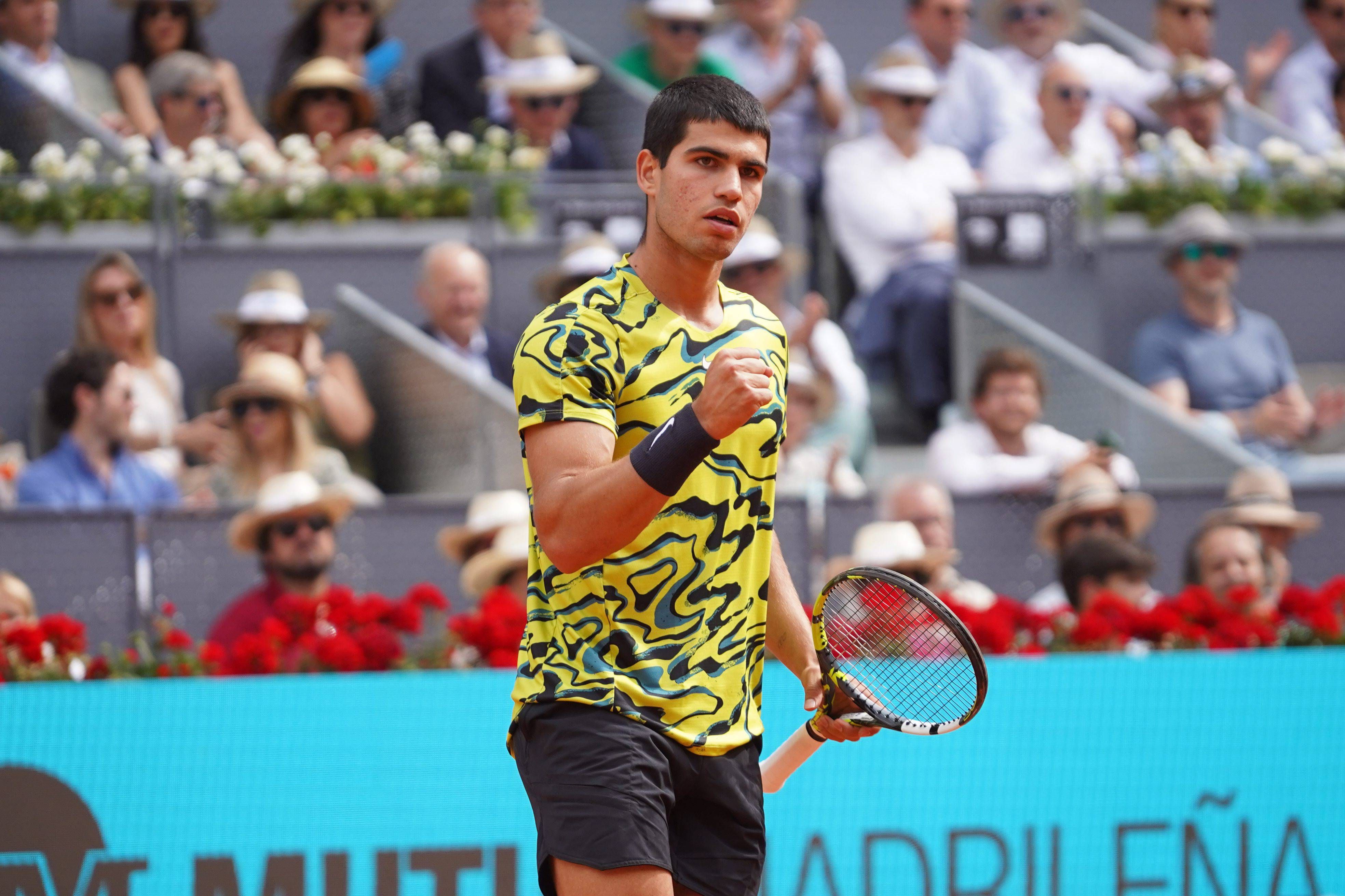  Carlos Alcaraz, en la Caja Mágica.