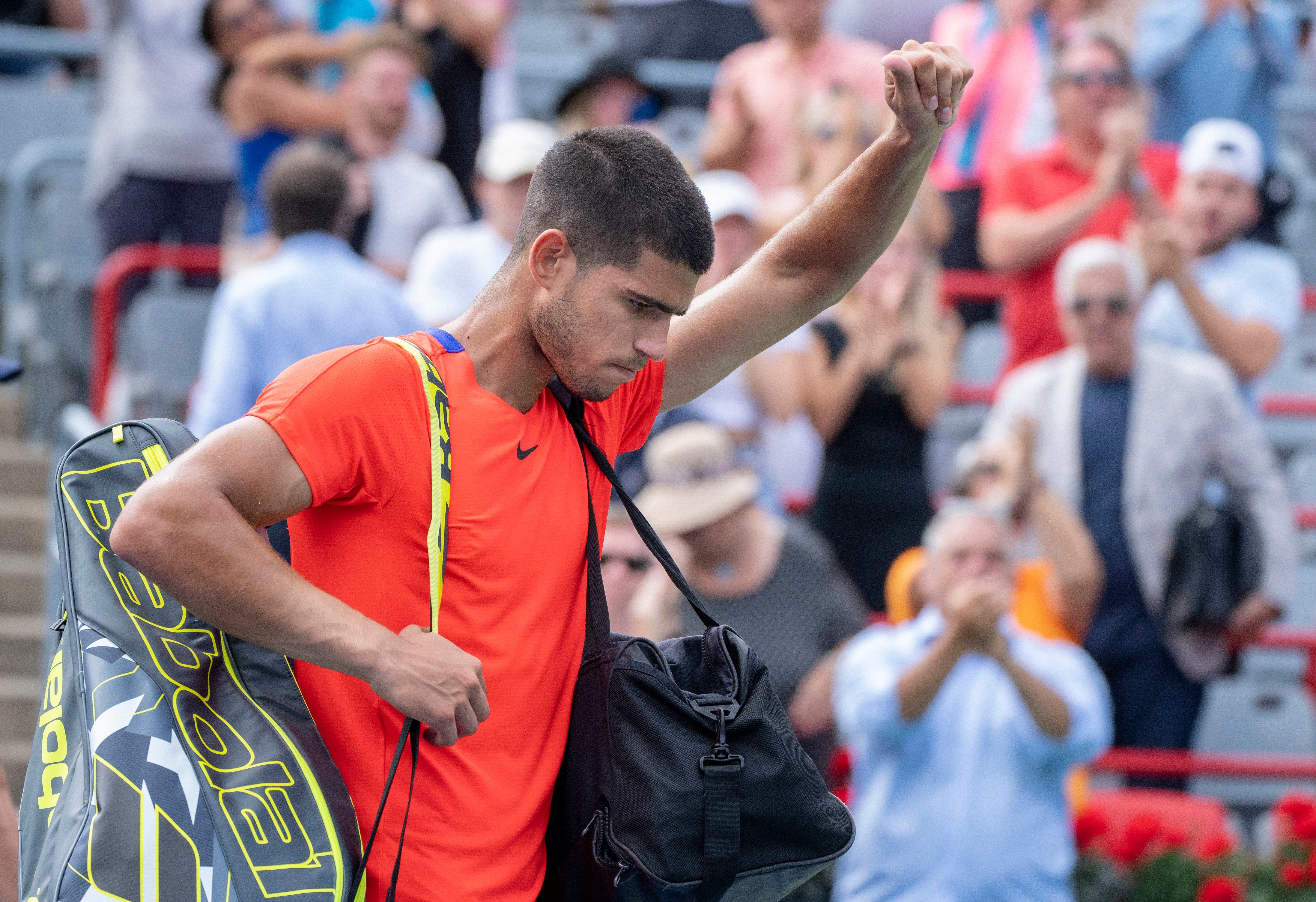  Carlos Alcaraz, durante el Masters 1.000 de Cincinnati 2022.