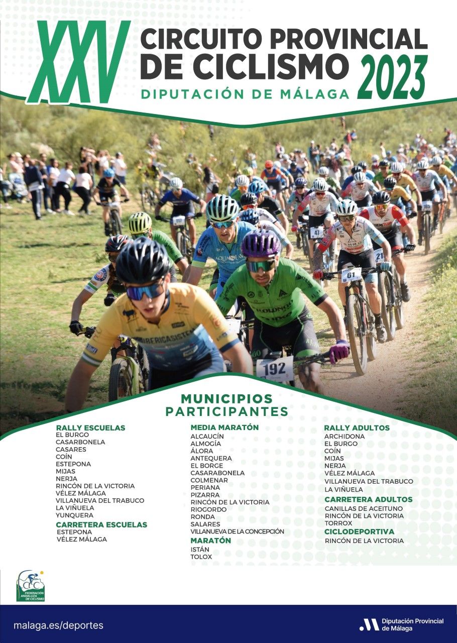  Cartel del circuito provincial de ciclismo de la Diputación de Málaga.