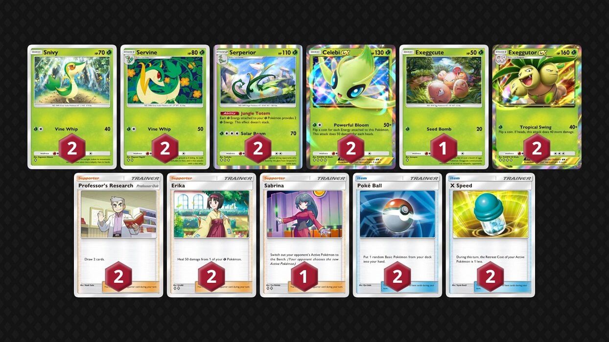  La poderosa versión de Serperior y Celebi con el Exeggutor original.