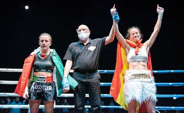  Cristina Morales, tras ganar el último título mundial de ISKA en Ponferrada.