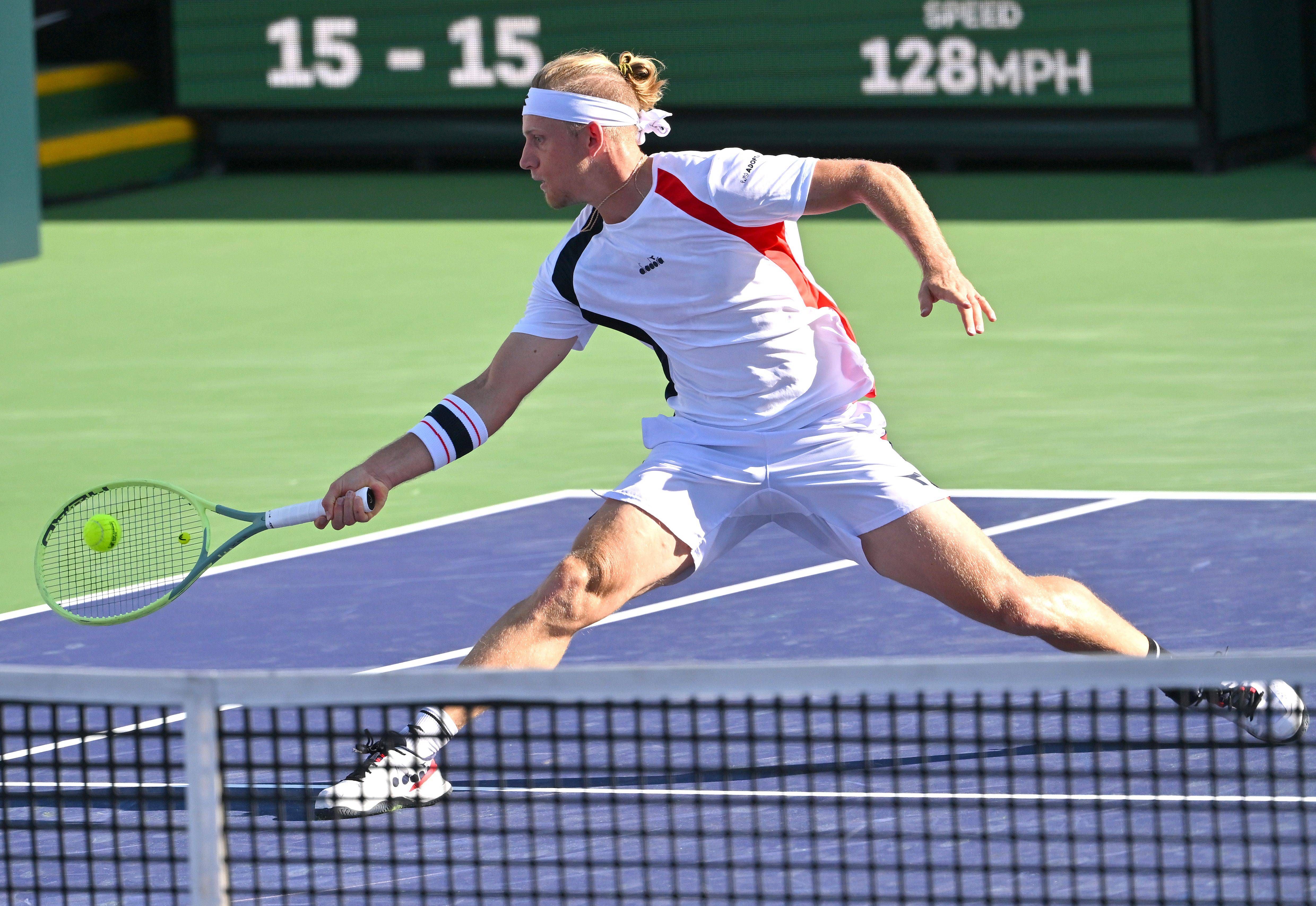  Alejandro Davidovich en el partido ante Cristian Garín.