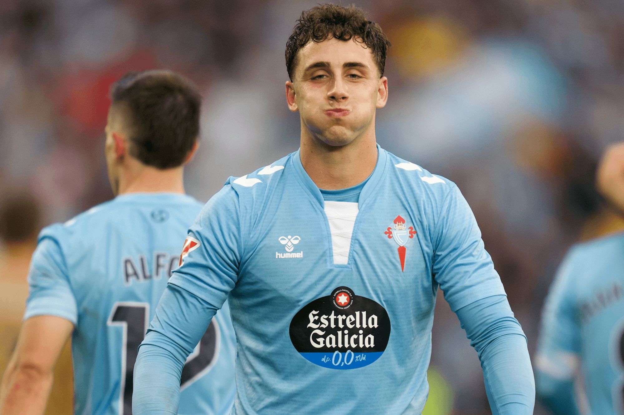  Pablo Durán celebrando un gol con el Celta.