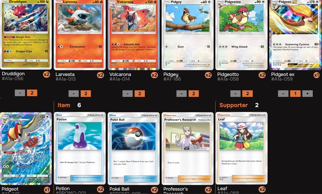 Druddigon brilla especialmente como tanque en este mazo con Pidgeot.