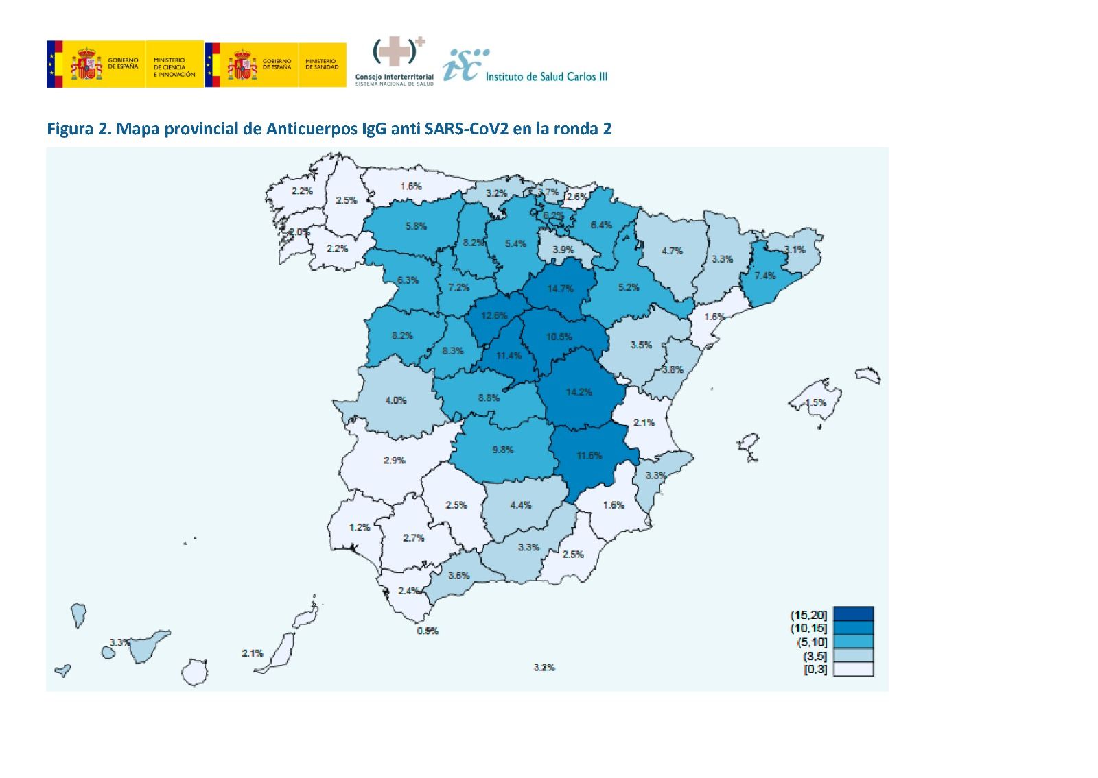  El mapa que detalla por provincia el índice de contagios por coronavirus