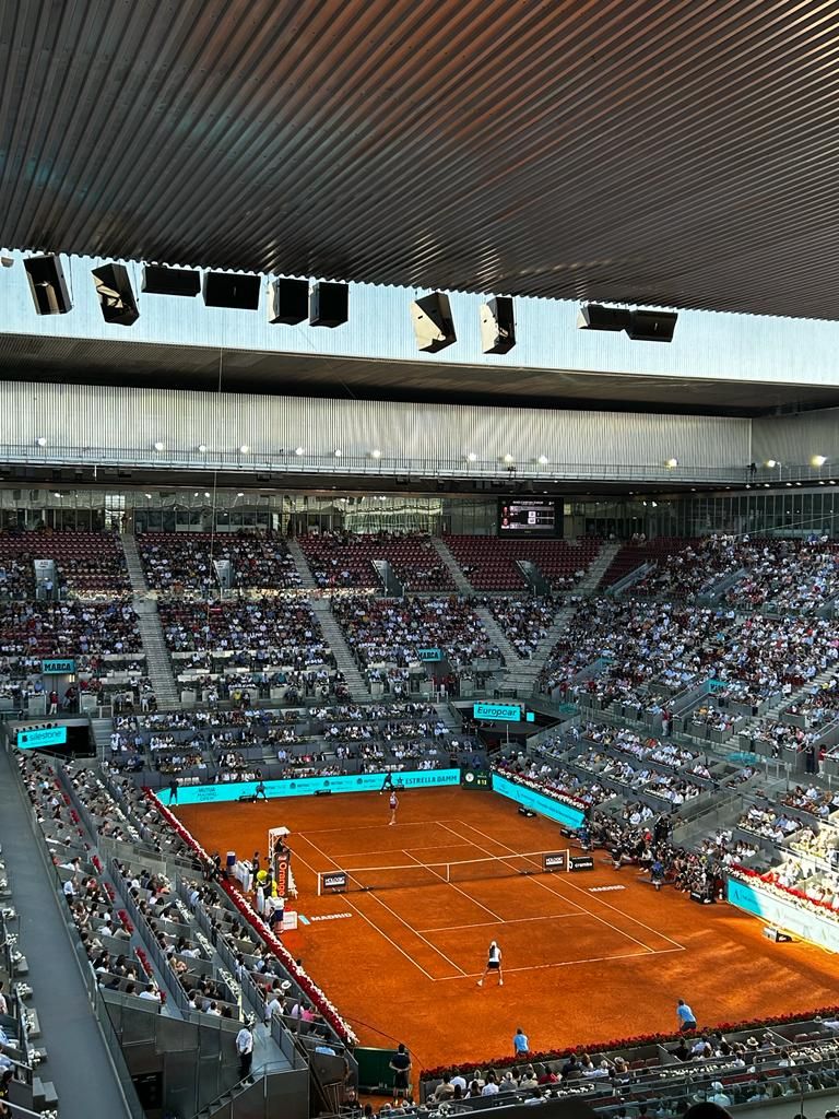 El público en la final femenina entre Swiatek y Sabalenka este sábado en Madrid