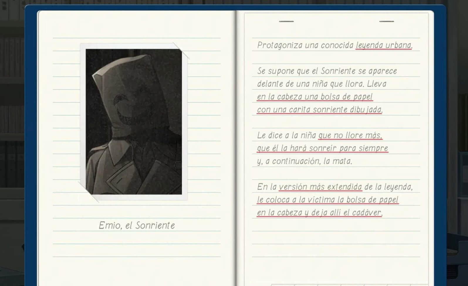  El cuaderno de notas es uno de los apartados jugables más allá de la interacción con perso