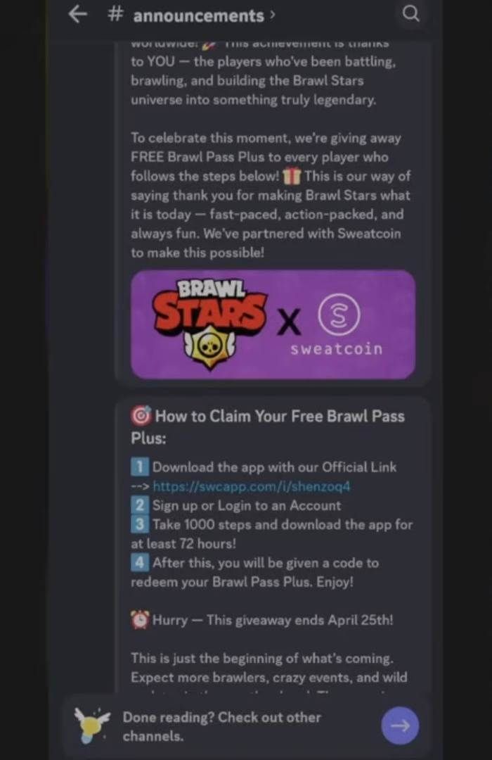 El peligro de las estafas con los Brawl Pass gratis en Brawl Stars (Imagen: SpiuK)