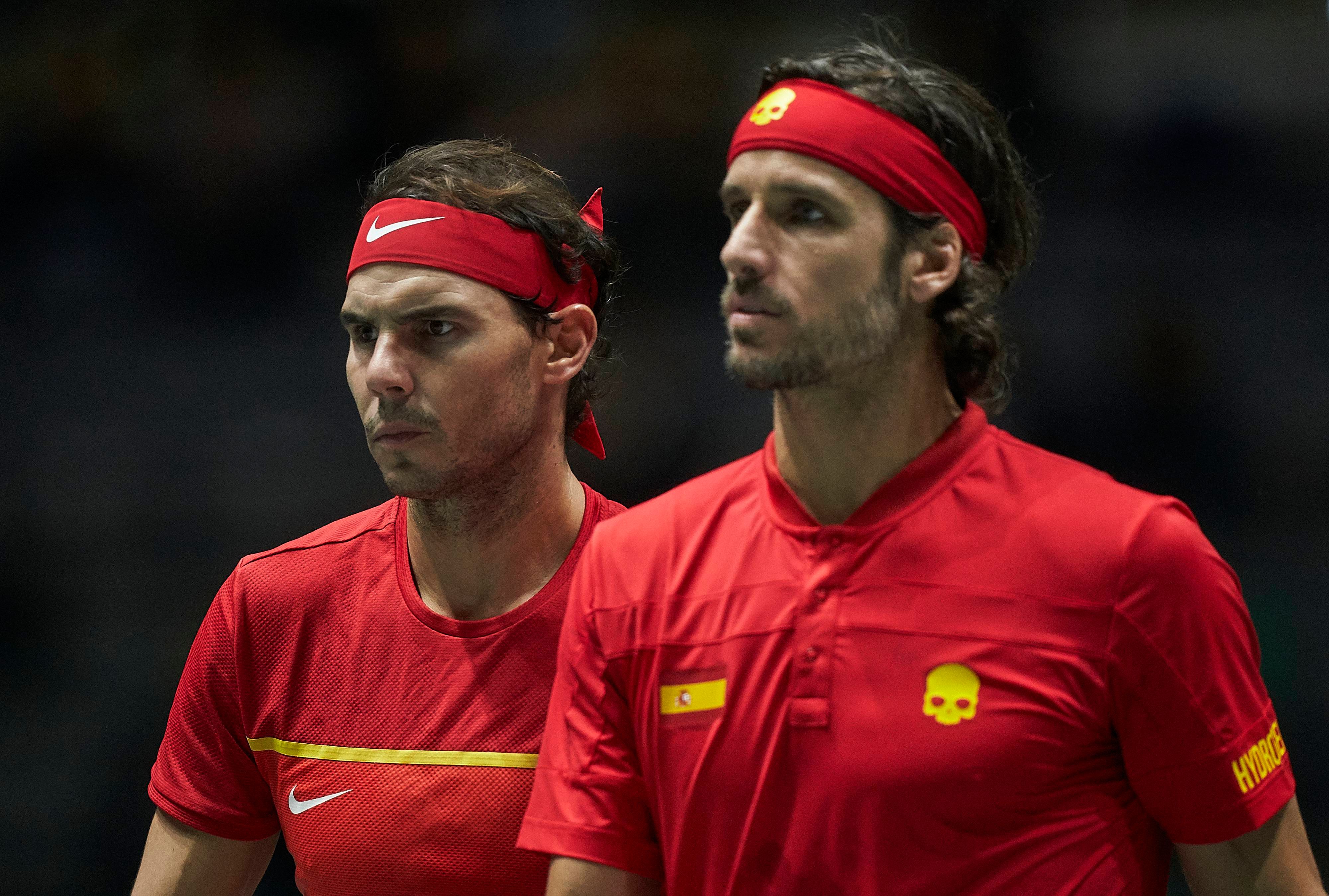  Feliciano López junto a Rafa Nadal en la Copa Davis de 2019