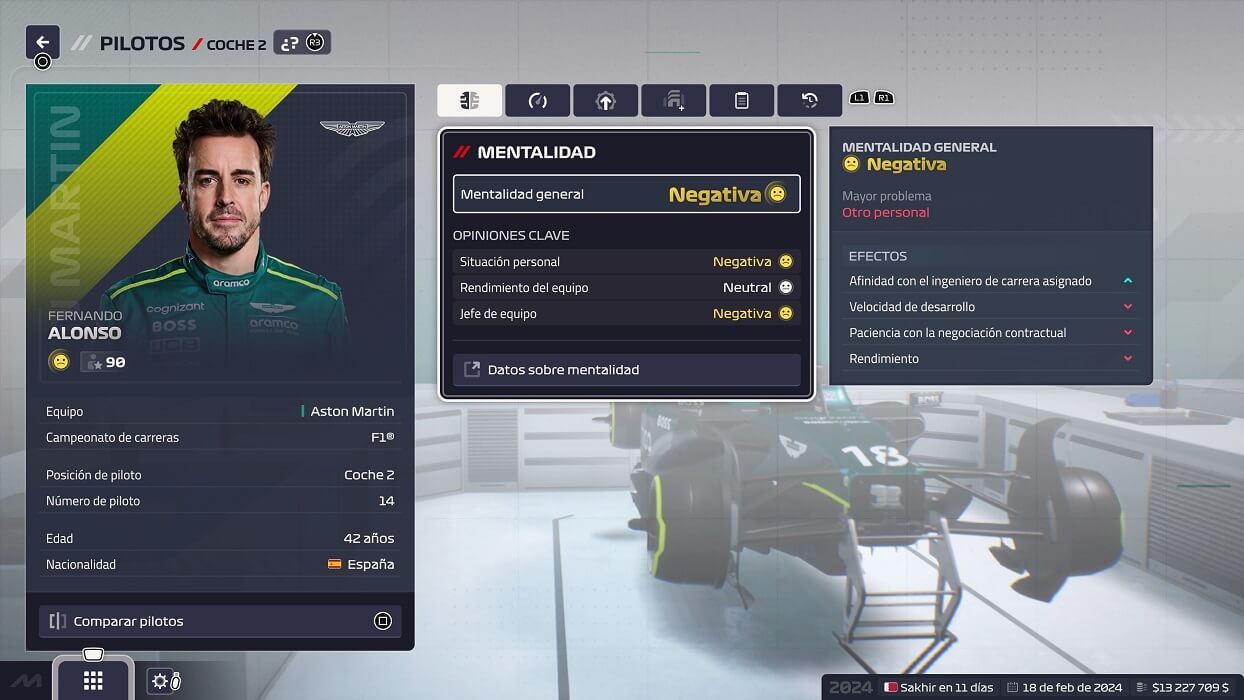  El descontento inicial de Fernando Alonso, una curiosidad en el inicio de la aventura.