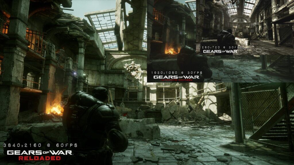  Comparativa de resolución de Gears of War: Reloaded