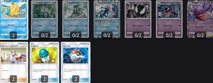  Greninja es un complemento perfecto en el único deck con energías dobles.