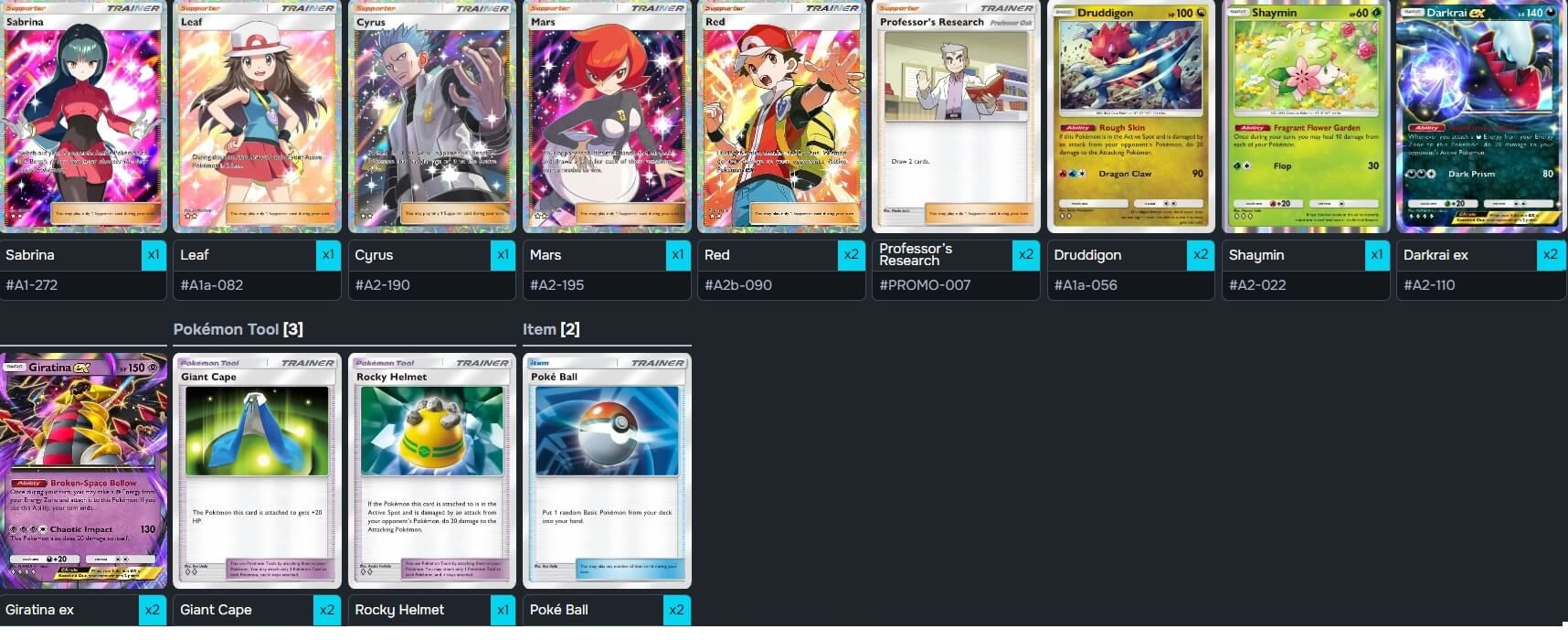 Druddigon y Shaymin, los supporters de lujo.