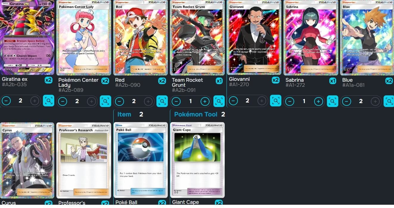 El mazo más roto de Giratina ex tras su aparición en la expansión shiny.