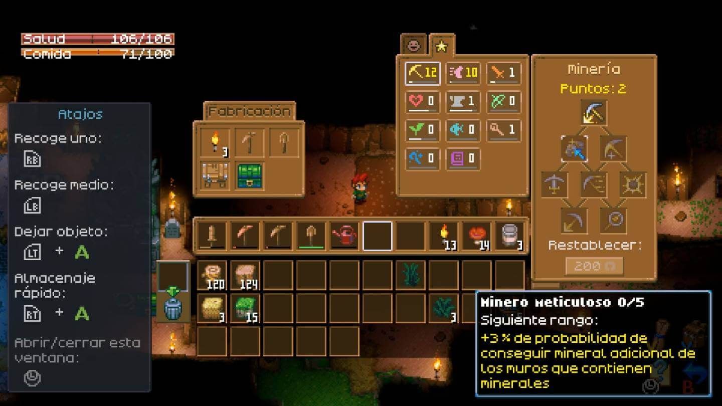  Subiendo habilidades en Core Keeper