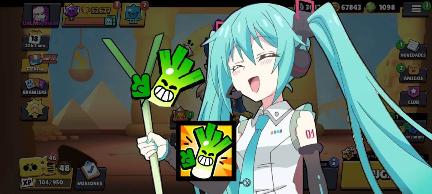 El negi de Hatsune Miku, otra de las pistas de su llegada a Brawl Stars