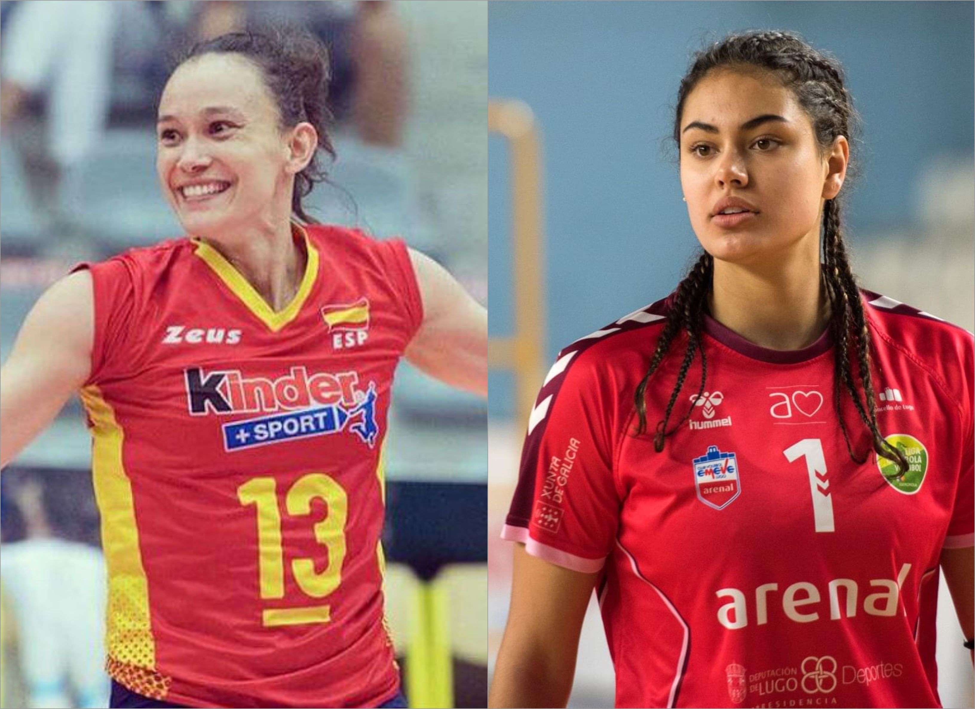  Helia González y Carol Camino, jugadoras de voleibol.