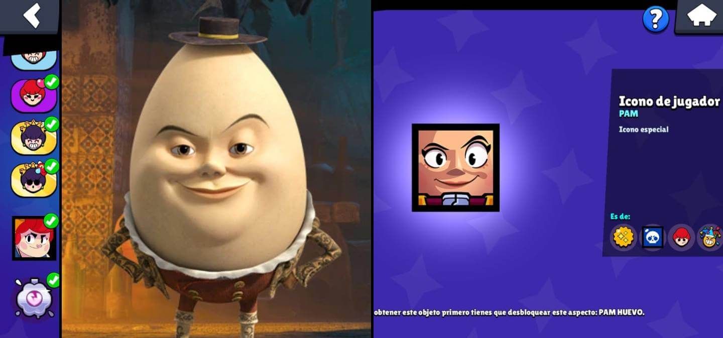 Humpty Alexander Dumpty de Shrek 'se deja ver' por Brawl Stars en el nuevo icono de Pam