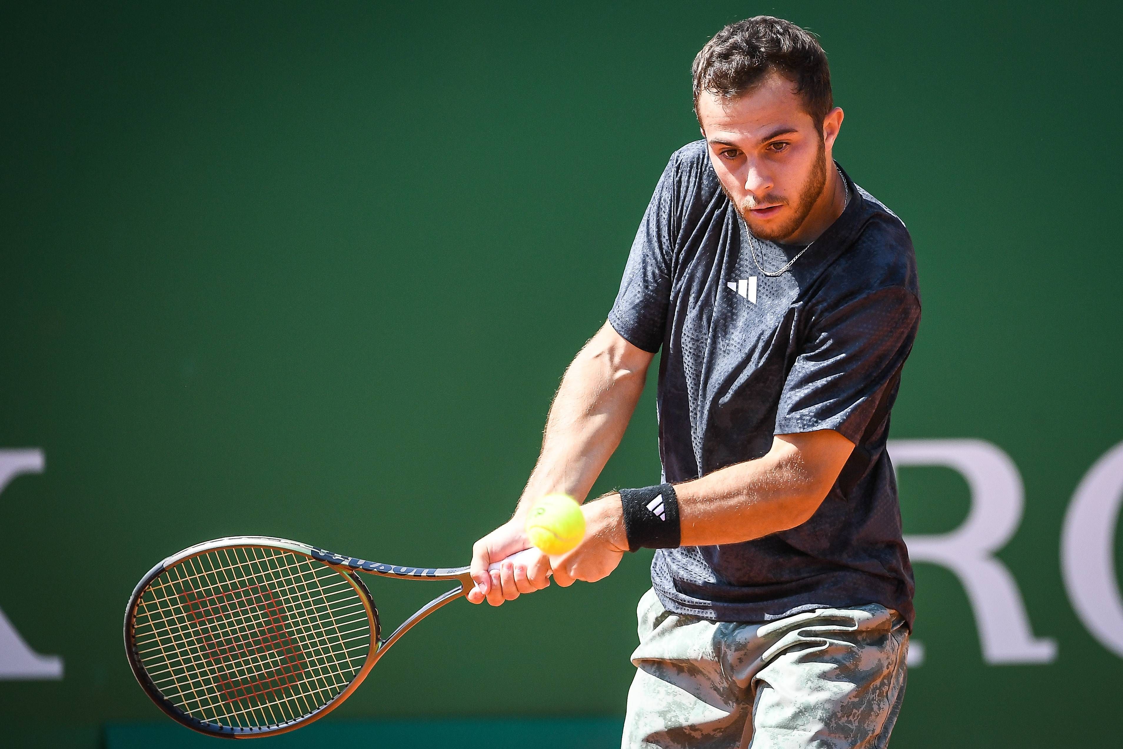 Hugo Gaston durante un partido en Montecarlo 2023 (Foto:Cordon press)