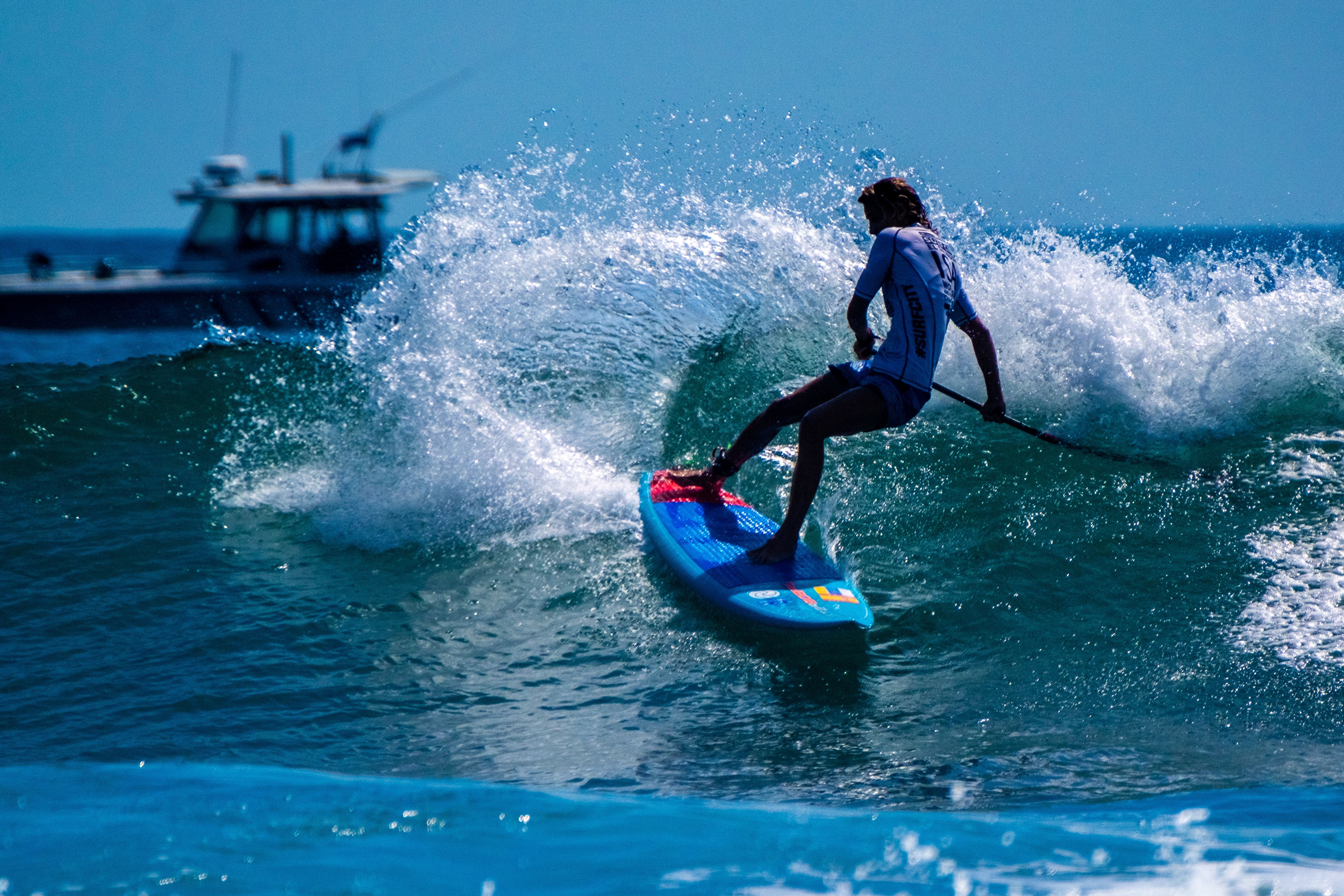  Iballa Ruano, en una competición de stand up paddle.