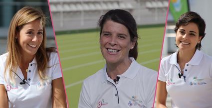 María López, Ruth Beitia y Sara Hurtado, en el segundo programa del Tour Universo Mujer.