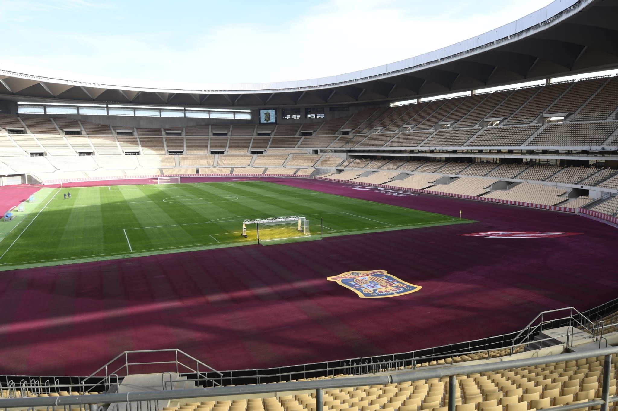  El Estadio de La Cartuja, preparado para acoger el España-Alemania.