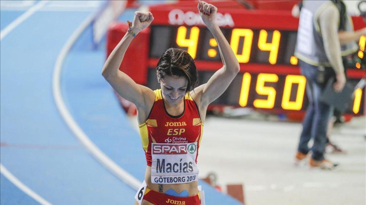 Isabel Macías en el Europeo de 2013 donde se llevó la plata.