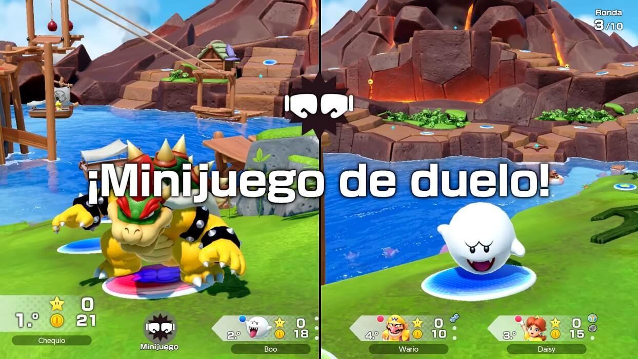  Los duelos, uno de los elementos más recurrentes de las partidas Mario Party.
