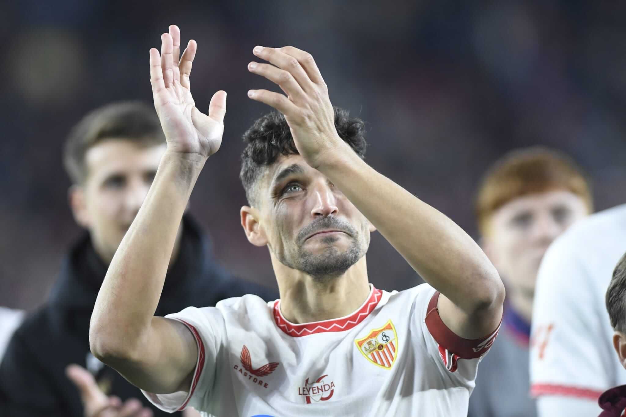  Jesús Navas, despidiéndose del Sánchez-Pizjuán.