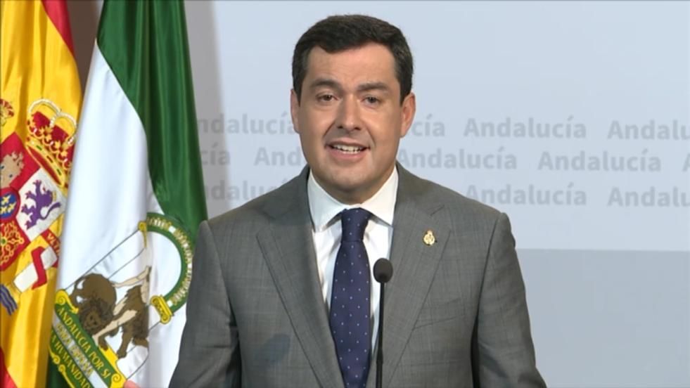 Juanma Moreno, presidente de la Junta de Andalucía, anunció las nuevas medidas.