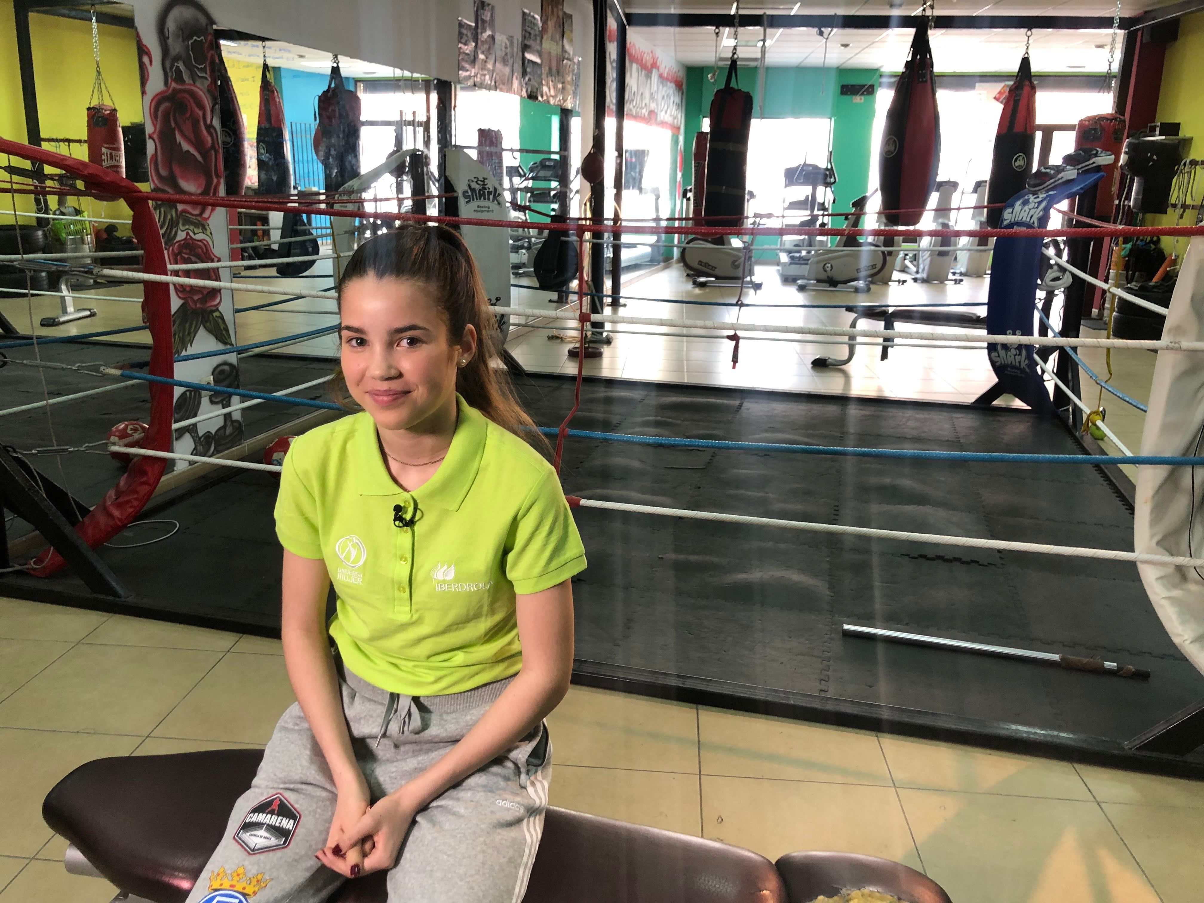 Laura Carrasco, en el gimnasio de Camarena.