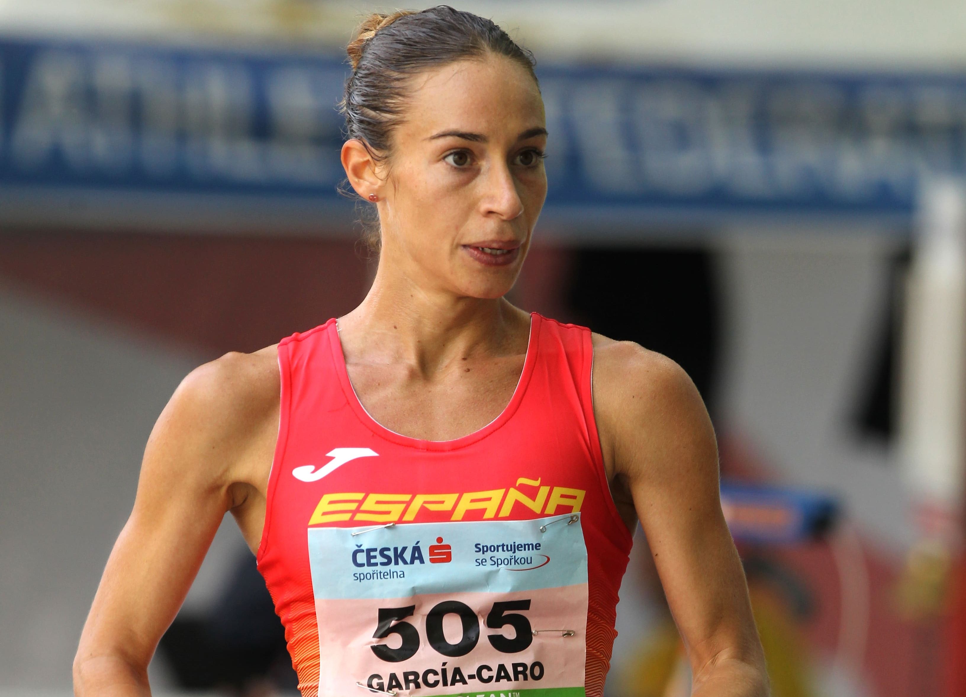  Laura García-Caro, antes de una prueba.