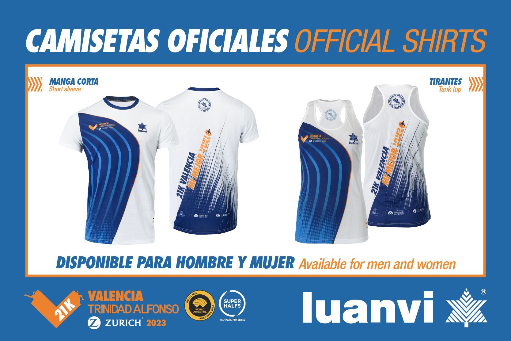  Luanvi y el Medio Maratón Valencia presentan una camiseta para volar