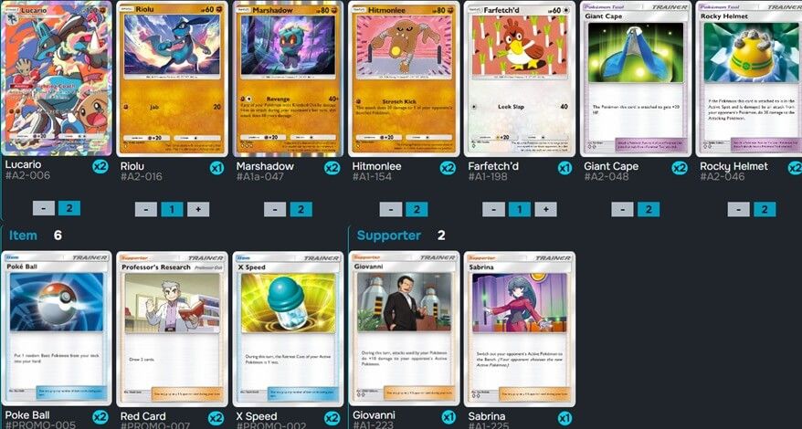  Un mazo sencillo de Lucario para aprovechar la versión aggro del tipo lucha.