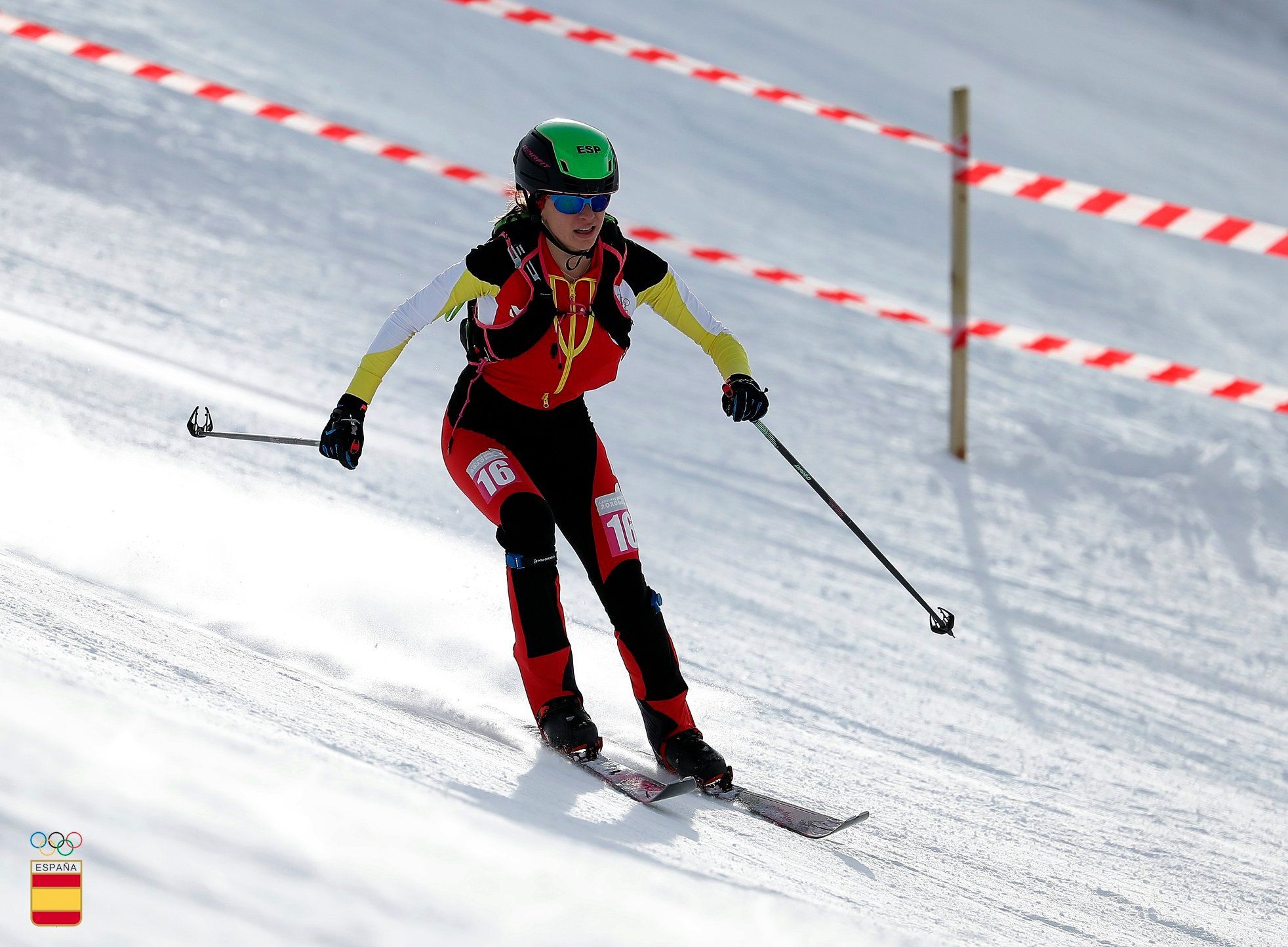  María Costa, en una de las pruebas de los Juegos de la Juventud de Lausanne.