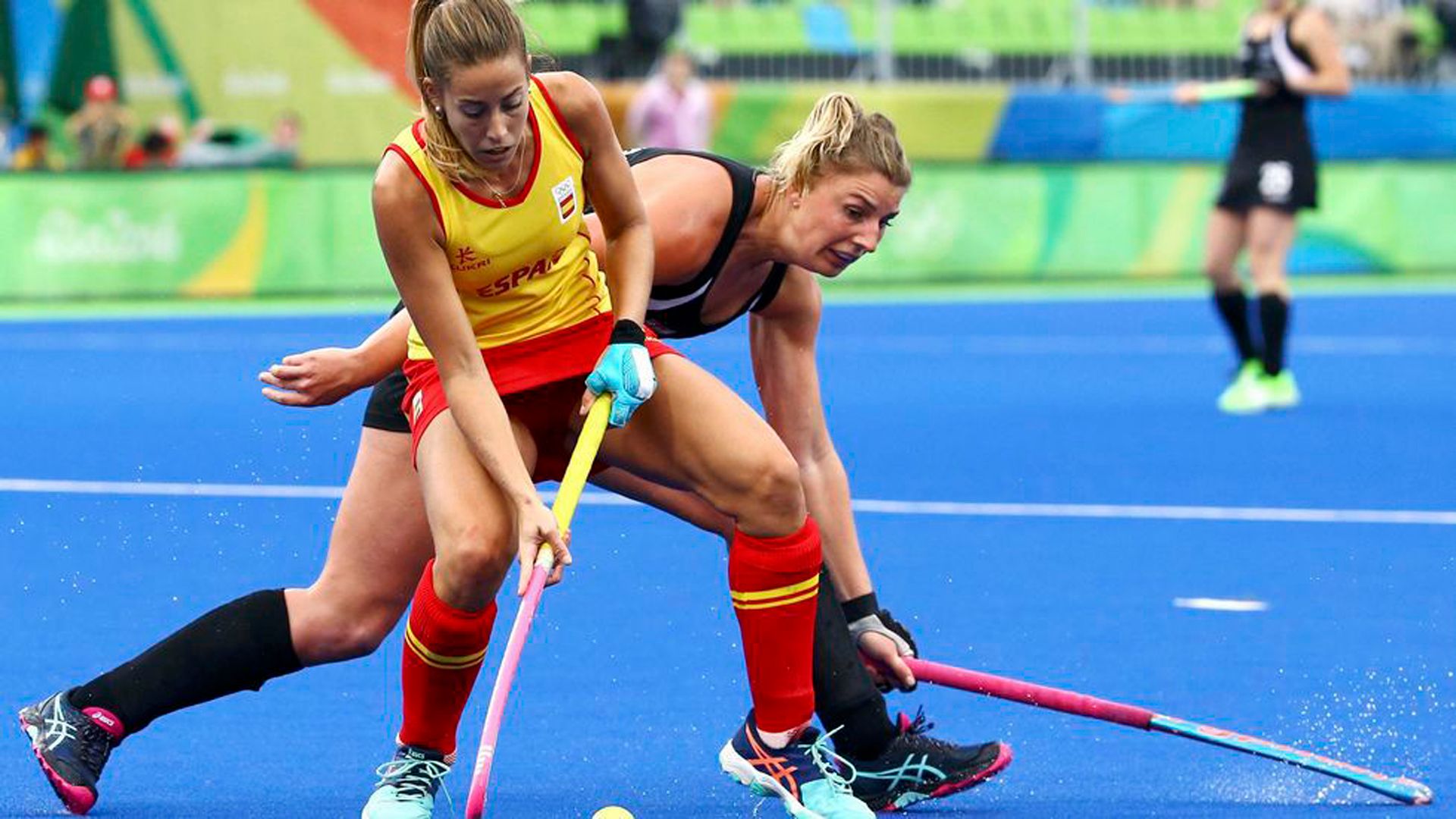  María López, durante un partido en Río 2016.