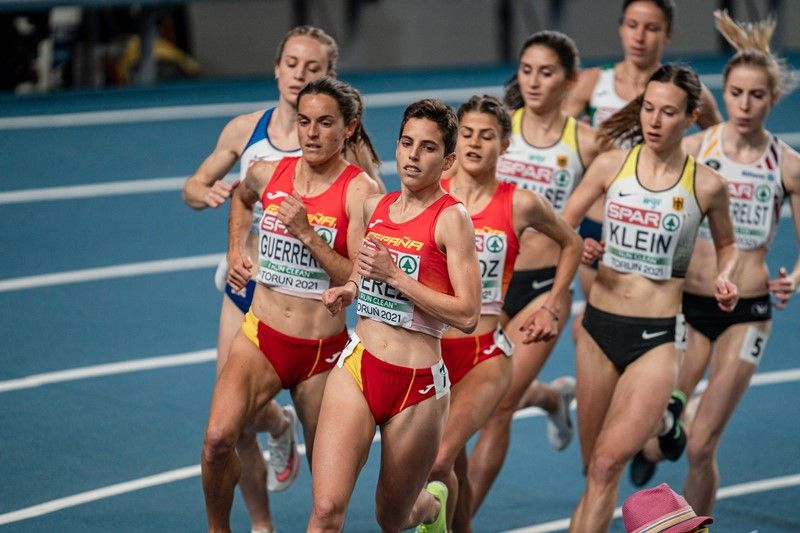 Marta Pérez, en la final del Europeo de Torún 2021.