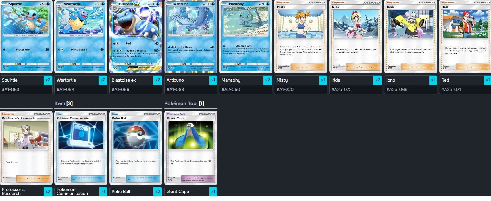 El mazo de Blastoise es ahora más fuerte que al inicio de Pokémon Pocket.