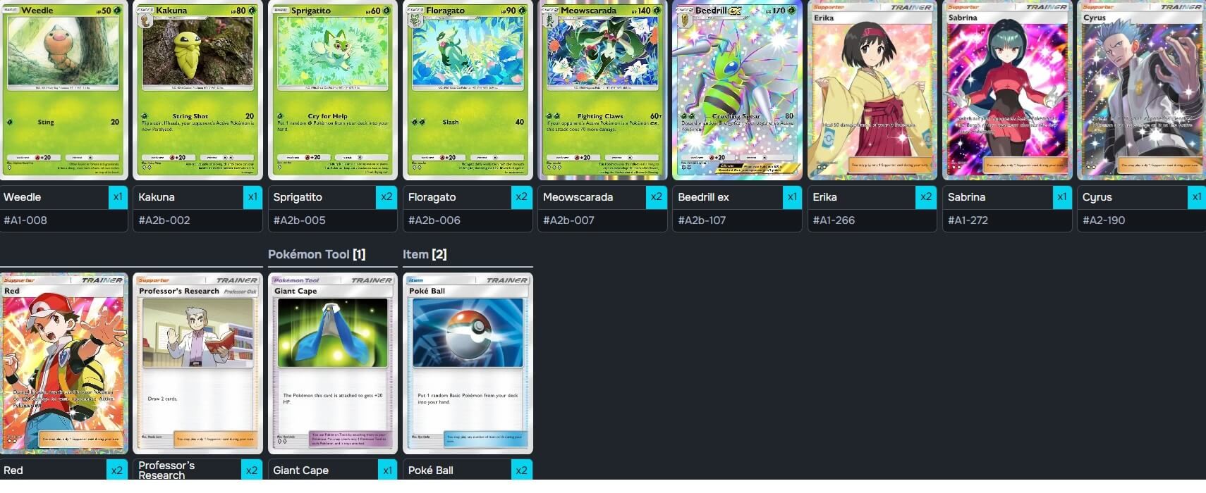  Beedrill y Meowscarada unen fuerzas en Pokémon Pocket.