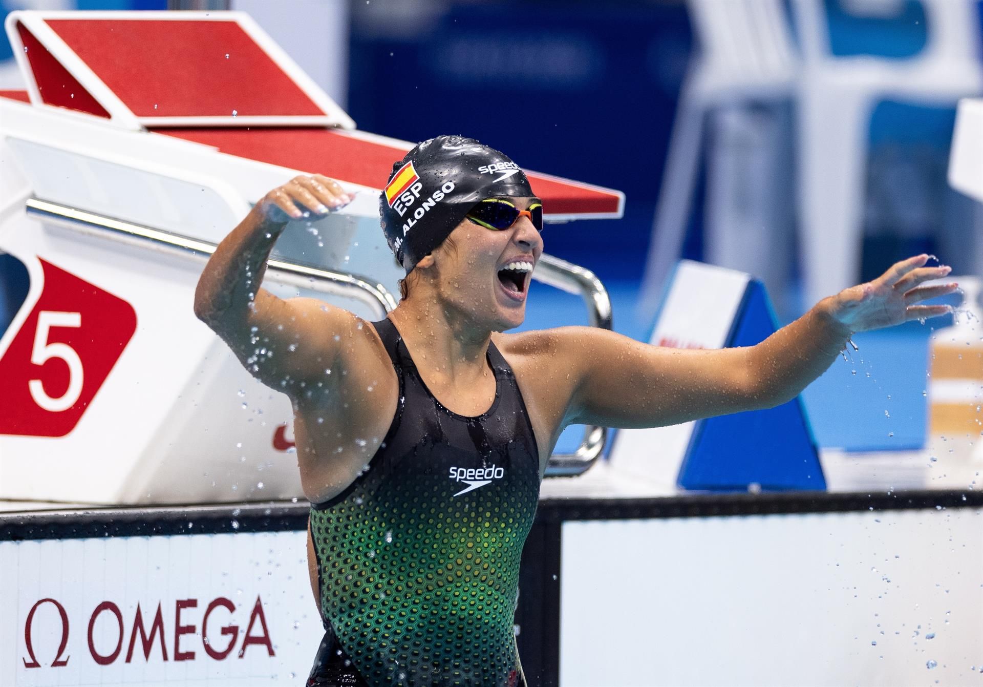  Michelle Alonso, tras lograr el oro en los Juegos Paralímpicos de Tokio.