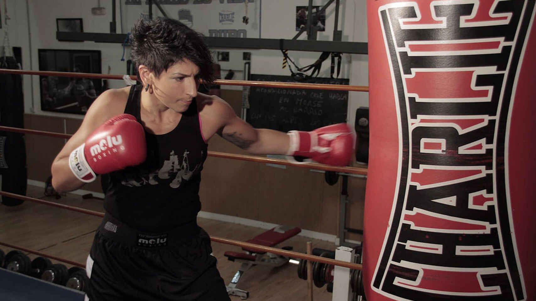  Miriam Gutiérrez, entrenando en el gimnasio.
