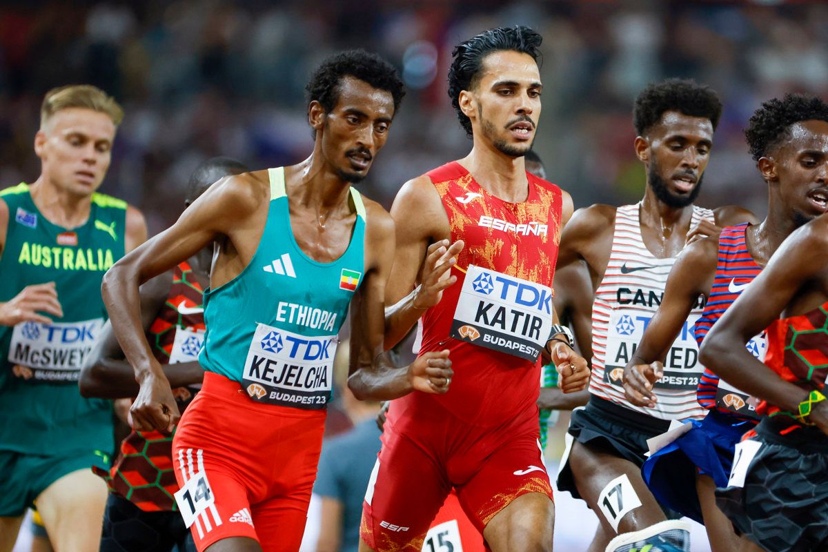 Mo Katir, en la final de los 5.000 metros de Budapest 2023.