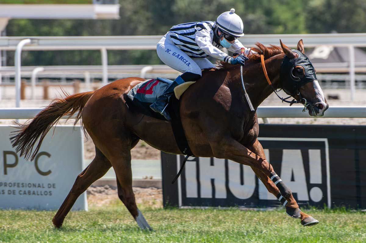  Nieves García, durante una competición en el Hipódromo de La Zarzuela.