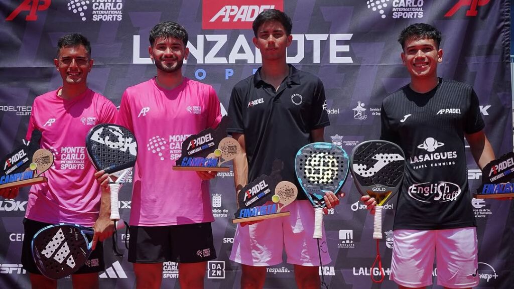 Dal Bianco-Arce y Puppo-Maldonado en la final del Lanzarote Open (Instagram A1 Padel)