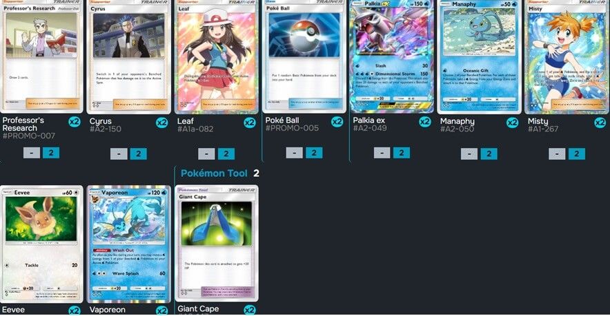  Vaporeon es la llave del combo con Manaphy.