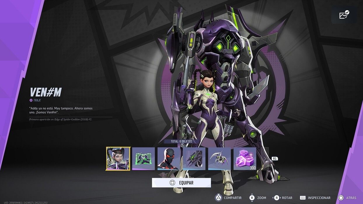  Penny Parker con el traje de Venom, versión alternativa en Marvel Rivals.