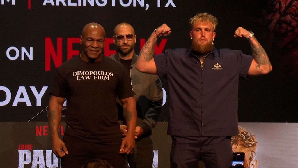  Mike Tyson y Jake Paul.