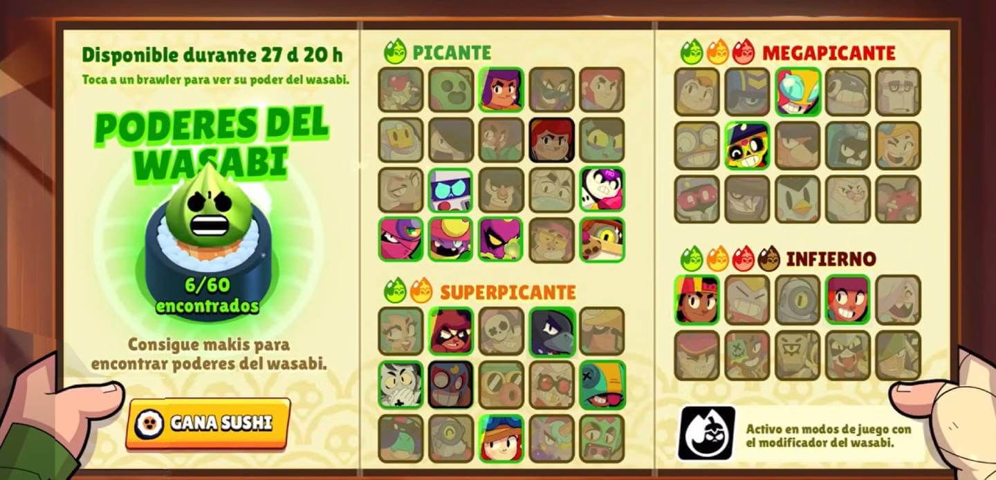  Los poderes del wasabi, nuevas mutaciones de brawlers en Brawl Stars